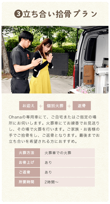 立会い拾骨プラン